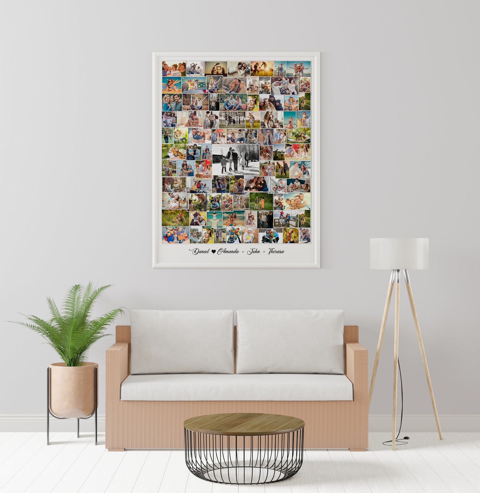 Family Photo Collage Gift 40-150 Photos, Personalized Family Gift ...