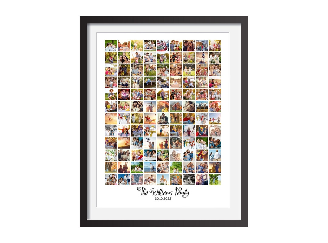 Family Photo Collage 108 Photos, Personalized Family Gift, Family Wall ...