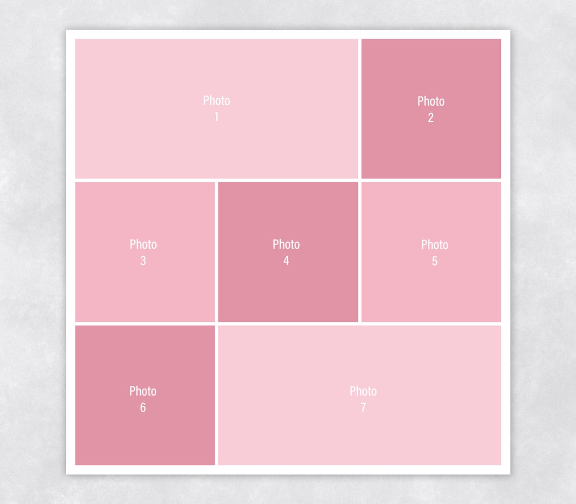 Photo Collage Templates in 4x4 Etsy India