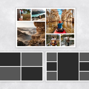 Fotocollage Sjablonen Kit in 6 x4, 12 Photoshop Photo Card Templates Pack voor fotografie Portfolio, Storyboards, Fotografie Portfolio afbeelding 2