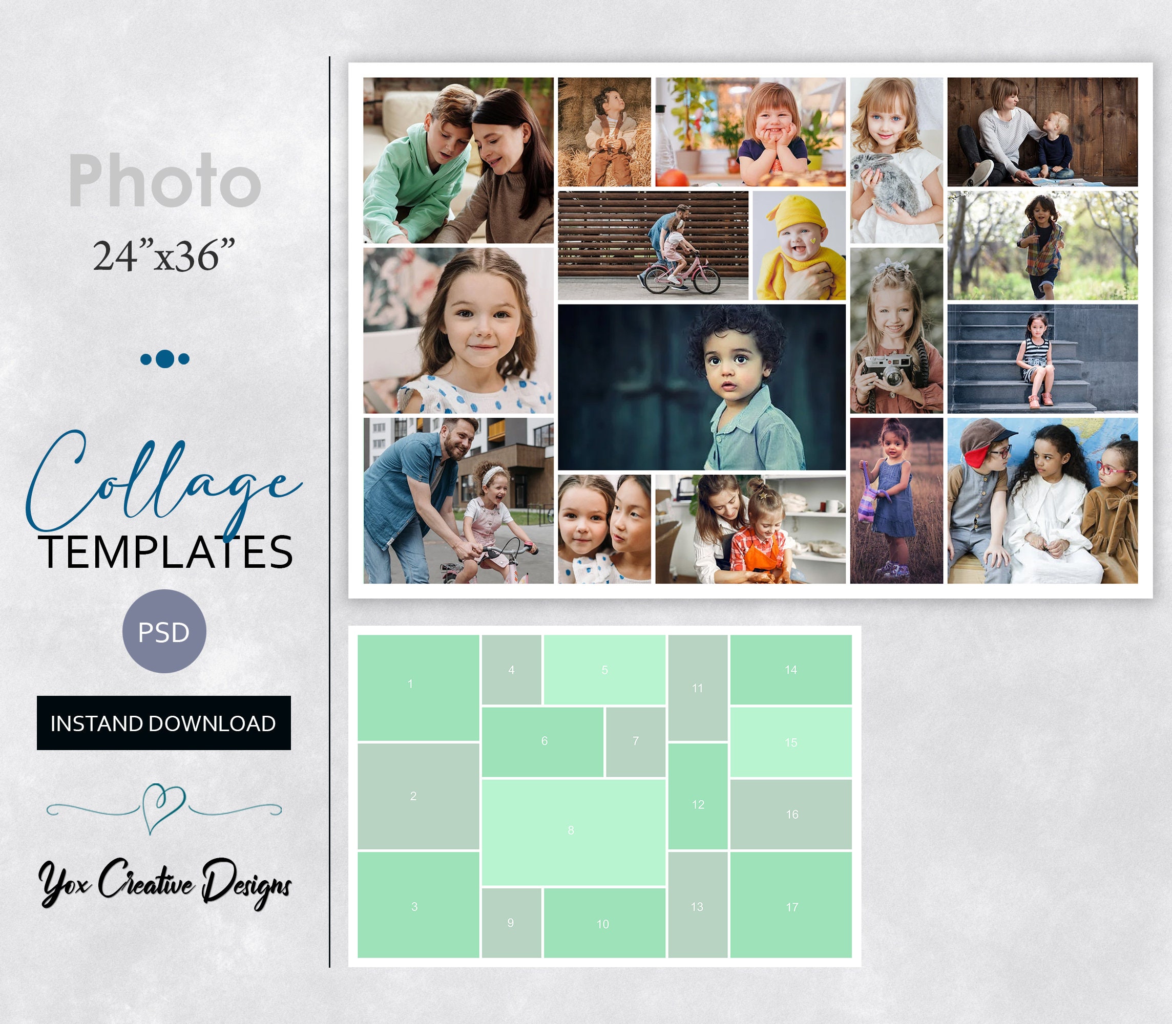 Photo Collage Poster Template