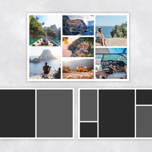 Fotocollage Sjablonen Kit in 6 x4, 12 Photoshop Photo Card Templates Pack voor fotografie Portfolio, Storyboards, Fotografie Portfolio afbeelding 3