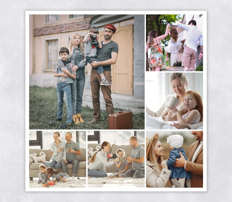 Photo Collage Templates in 4x4 Etsy India