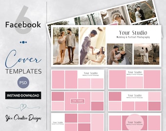Photography Facebook Cover Templates: Modern PSD Banners (Digital Download)
