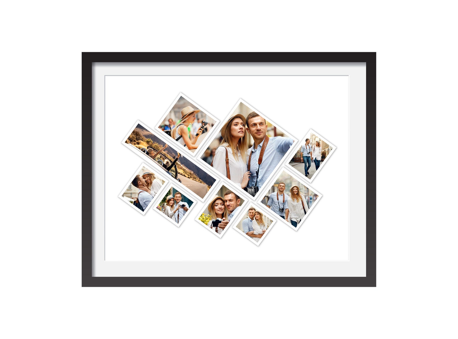 Photo Collage Template in Diamond Shape Photography Portfolio - Etsy India