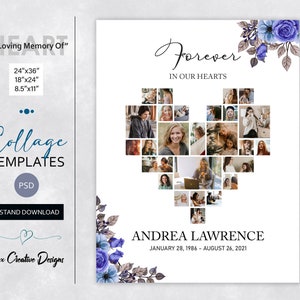 In Loving Memory of Photo Collage Templates in 24 X 36 & Other 4 Sizes ...