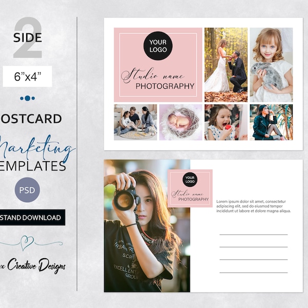 Double Sided Postcard Template Etsy Double Sided Postcard Template Etsy