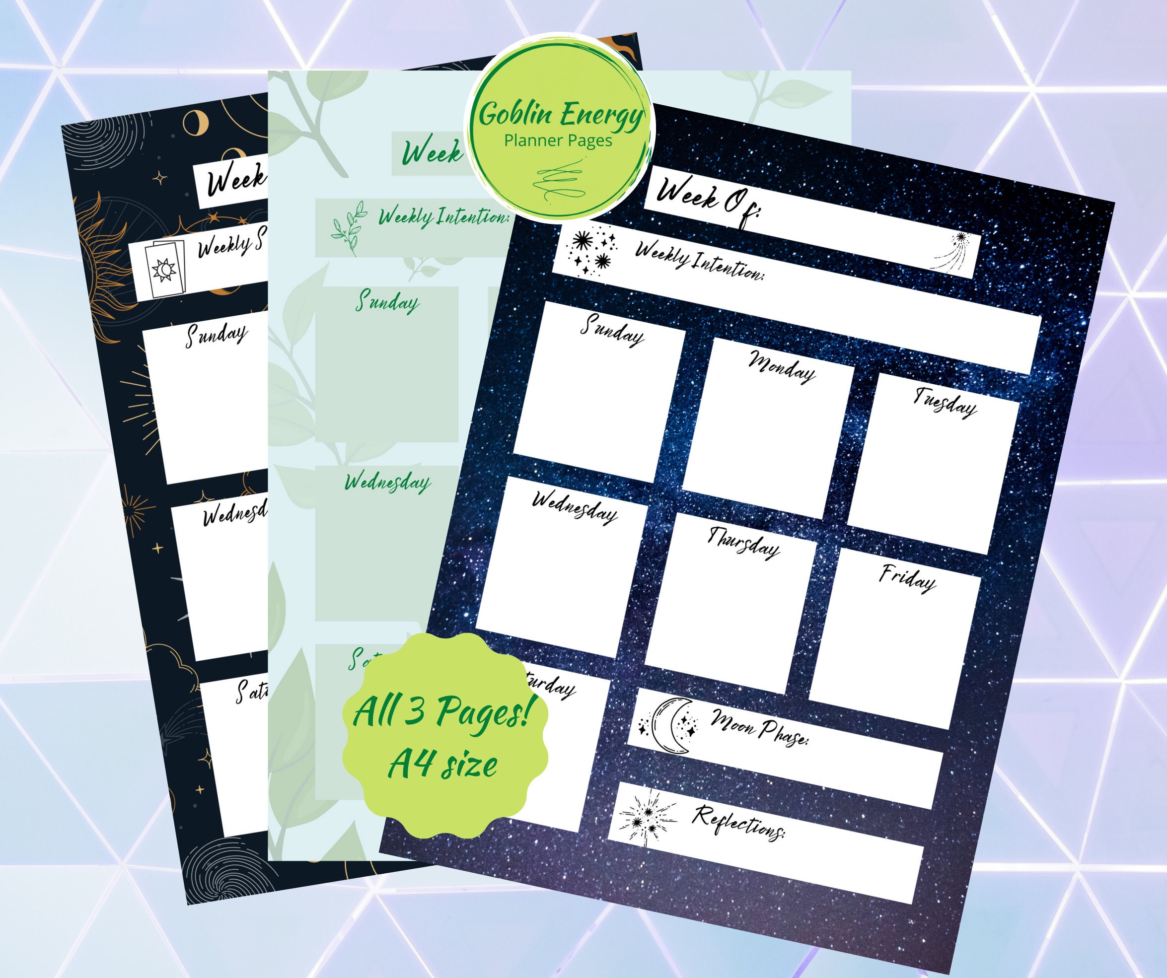 Witchy Weekly Planner Printable Bundle A4 | Etsy