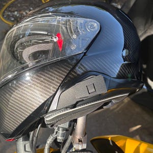 HJC Helmet Adapter for Cardo Freecom or Spirit – 3D Printed Carbon Fiber Mount image 2
