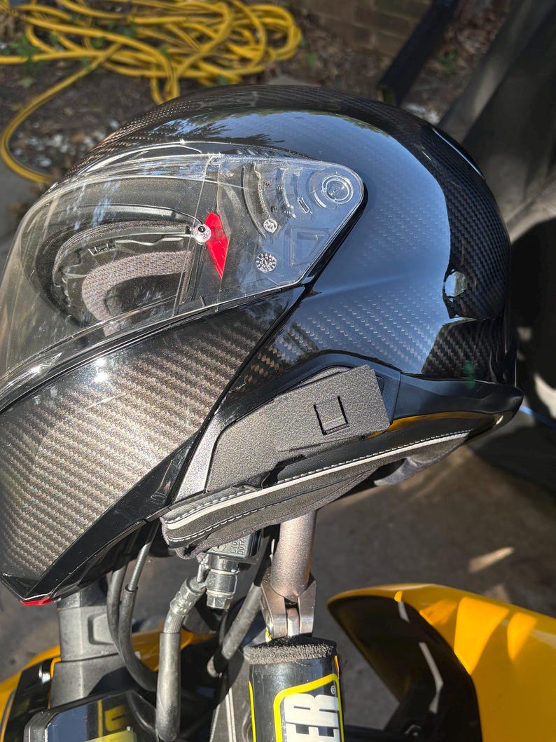 HJC Helmet Adapter for Cardo Freecom or Spirit – 3D Printed Carbon Fiber Mount image 2
