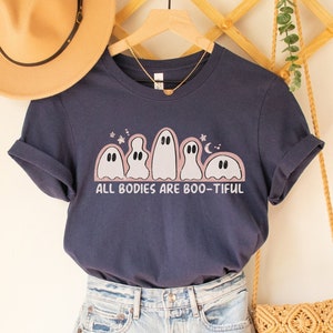 All Bodies are Bootiful, Body Positive Shirt, Retro Ghost Shirt, Distressed Halloween Tee, Self Love Club, Body Positive Gift, Fun Fall Tee