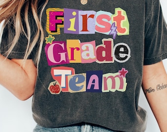 Camiseta del equipo de primer grado, camiseta para maestra de primer grado, camiseta para maestra de regreso a clases, camiseta para maestra de primaria, camiseta del equipo del nivel de grado, regalo para maestra