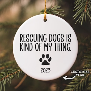 Dog Rescue Ornament, Dog Ornament, Rescue Dog Mom, Foster Dog Mom, Dog Keepsake, Dog Adoption Gift, Rescue Ornament, Dog Rescuer Gift, Funny