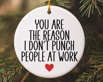 Coworker Ornament, Work Bestie Ornament, Work Bestie Gift, Work Besties, Best Friend Ornament,Work Secret Santa,Coworker Friendship Ornament