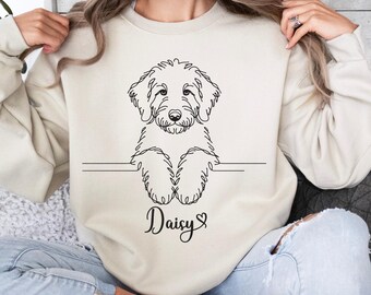 Personalized Goldendoodle Dog Sweatshirt, Dog Mom Sweatshirt, Golden Doodle Mom, Goldendoodle Mom, Goldendoodle Gifts, Doodle Mom Crewneck