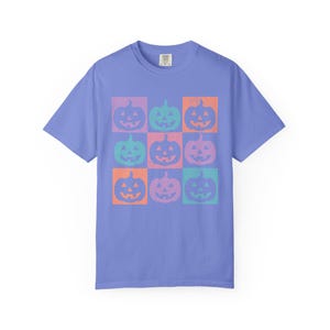 Summerween Shirt, Summer Halloween Shirt, Colorful Pumpkin Shirt, Comfort Colors Pumpkin Shirt, Jack O Lantern Shirt, Halloween Beach Shirt Flo Blue