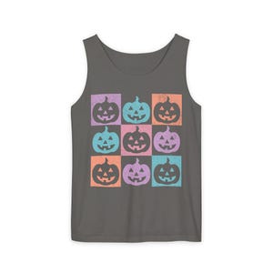 Summerween Tank, Summer Halloween Shirt, Colorful Pumpkin Shirt, Comfort Colors Pumpkin Shirt, Jack O Lantern Shirt, Halloween Beach Shirt Pepper