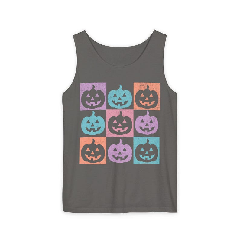 Summerween Tank, Summer Halloween Shirt, Colorful Pumpkin Shirt, Comfort Colors Pumpkin Shirt, Jack O Lantern Shirt, Halloween Beach Shirt Pepper