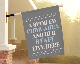 Chihuahua Flag, Chihuahua Gifts, Chihuahua Mom, Chihuahua Decor, Dog Garden Flags, Chihuahua Dad, Dog Breed Flag, Chihuahua Yard Flag, Pet