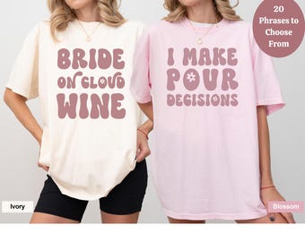 Chemises EVJF, EVJF, Napa Valley, chemises Bach, dégustation de vin, vin mariée sur un nuage, couleurs réconfortantes Bach, t-shirt soirée vin