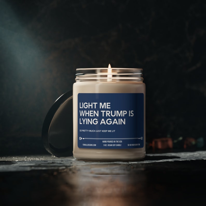 Vela divertida anti Trump, vela de Biden, regalo demócrata, humor político, regalo liberal, regalo de broma política, regalo de izquierda, antirrepublicano imagen 8