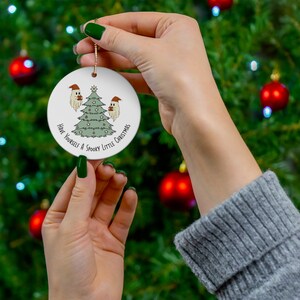 Spooky Christmas Ornament, Creepy Cute Christmas, Spooky Ornament, Ghost Ornament, Christmas Ghost, Goth Ornament, Whimsigoth Decor, Gothic image 2