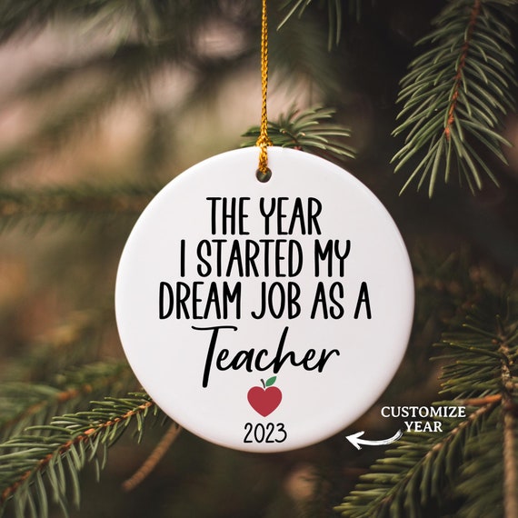 First Year Teacher Ornament, New Teacher Ornament, New Educator Gifts, First Year Teacher Gift, Teacher Christmas Ornament, 1st Year Teacher