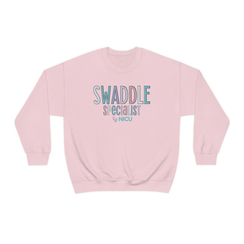 Swaddle Specialist, NICU Nurse Sweatshirt, NICU Sweatshirts, NICU Squad, Baby Nurse Crewneck, Neonatal Nurse Sweatshirt, Future Nicu Nurse Light Pink