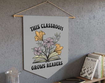 Elementary Classroom Pennant, Classroom Banner, Classroom Wall Decorations, Classroom Door Sign, Reading Teacher Decor, Boho Classroom Decor