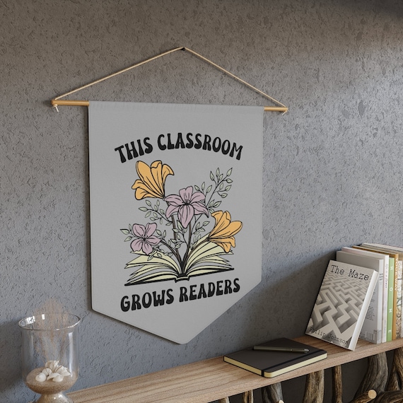 Elementary Classroom Pennant, Classroom Banner, Classroom Wall Decorations, Classroom Door Sign, Reading Teacher Decor, Boho Classroom Decor