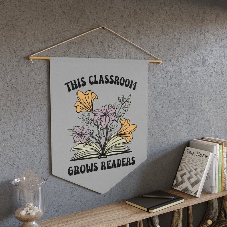 Elementary Classroom Pennant, Classroom Banner, Classroom Wall Decorations, Classroom Door Sign, Reading Teacher Decor, Boho Classroom Decor Bild 1