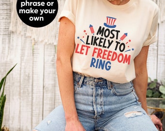 July 4th Matching Shirts, Fourth of July Family Shirts, Most Likely to Funny Superlatives Shirt, Independence Day Matching Shirts, Group Tee