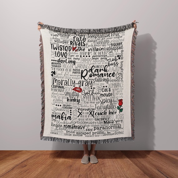 Book Lover Blanket Reading Throw Book Woven Blanket Dark Romance Gift Bookish Gifts Smut Reader Gift Spicy Booktok Merch Romance Reader Gift