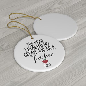 First Year Teacher Ornament, New Teacher Ornament, New Educator Gifts, First Year Teacher Gift, Teacher Christmas Ornament, 1st Year Teacher bild 4