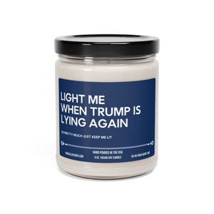 Vela divertida anti Trump, vela de Biden, regalo demócrata, humor político, regalo liberal, regalo de broma política, regalo de izquierda, antirrepublicano imagen 9