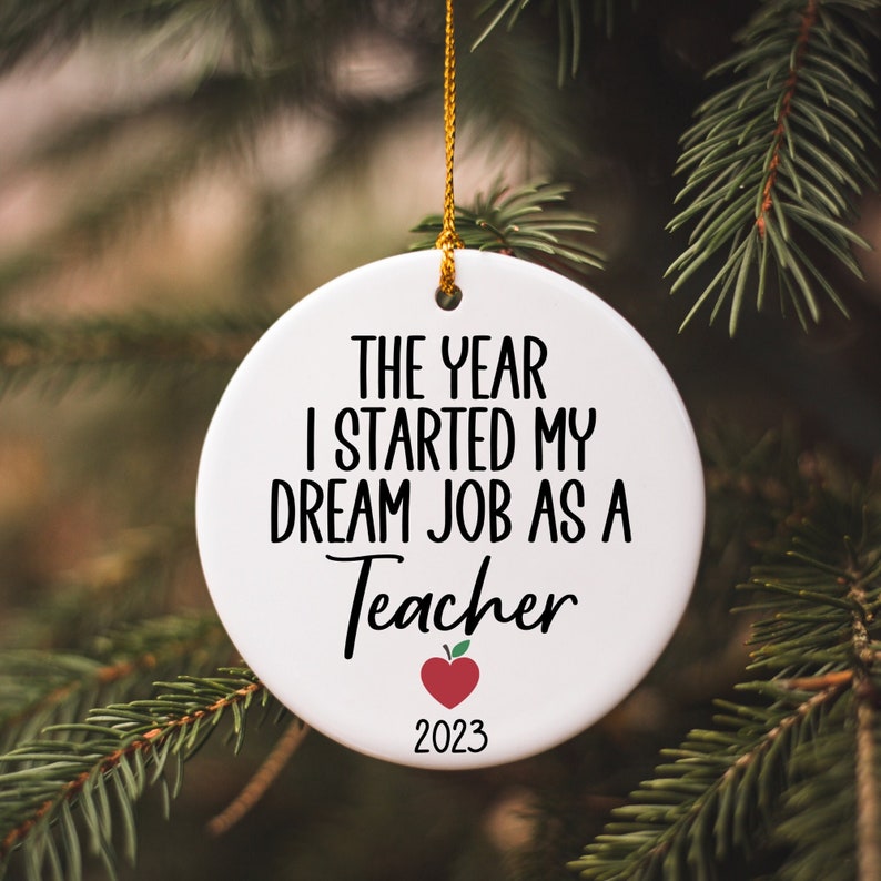 First Year Teacher Ornament, New Teacher Ornament, New Educator Gifts, First Year Teacher Gift, Teacher Christmas Ornament, 1st Year Teacher bild 2