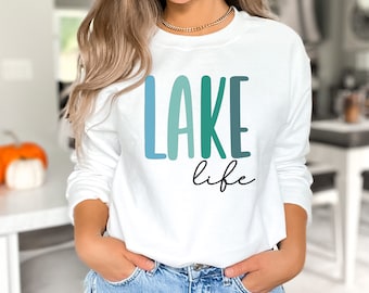 Lake Life Sweatshirt, Lake Sweatshirt, Summer Sweatshirt, Beachy Sweatshirt, Lake Lover Gift, Outdoorsy Crewneck, Boating Sweatshirt, Nature