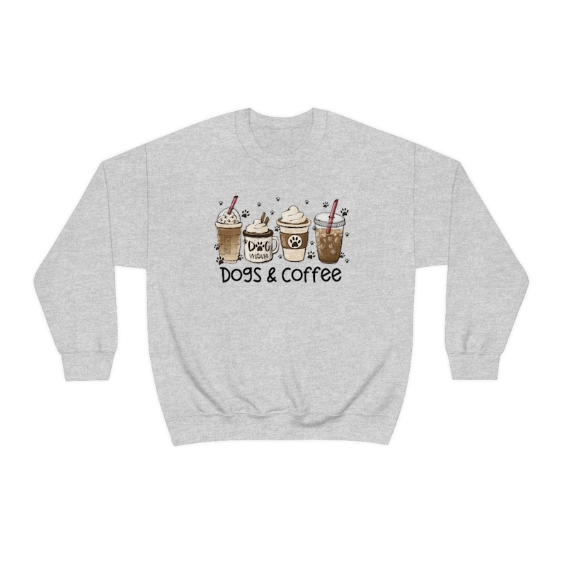 Drink Coffee Pet Dogs, Dogs and Coffee Sweatshirt, Dog Mom Coffee Sweatshirt, Coffee and Dogs, Iced Coffee and Dogs Shirt, Dog Coffee Gift Ash