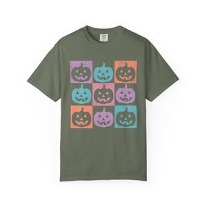 Summerween Shirt, Summer Halloween Shirt, Colorful Pumpkin Shirt, Comfort Colors Pumpkin Shirt, Jack O Lantern Shirt, Halloween Beach Shirt Moss