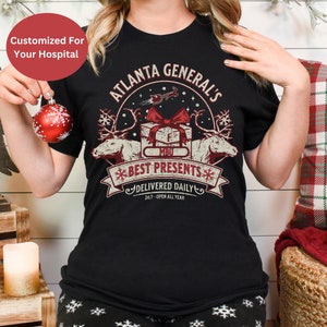 Custom Nursery Christmas Shirt, Personalized Nursery Shirt, Nursery Nurse Shirt, Baby Nurse, Delivering the Best Presents, Nursery Staff