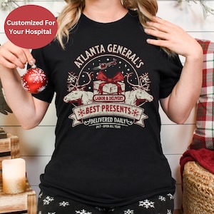 Custom Labor and Delivery Christmas Shirt, Labor and Delivery Shirt, LD Nurse Shirt, OB Nurse, Delivering the Best Presents, LD Staff Gifts