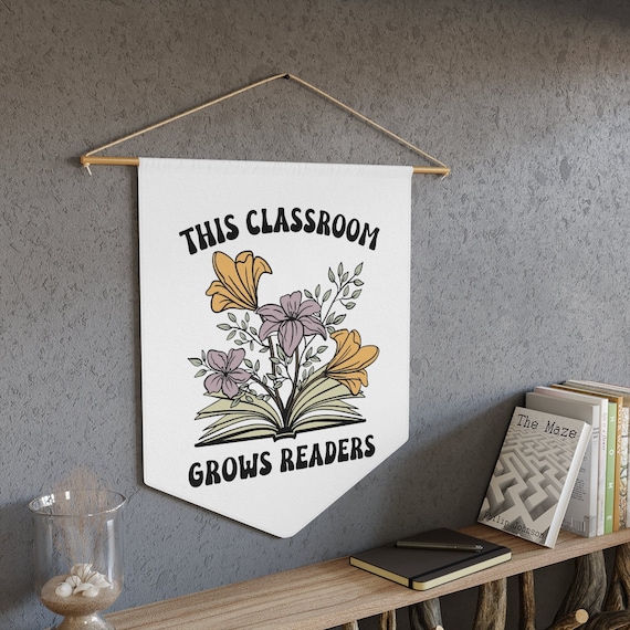 Elementary Classroom Pennant, Classroom Banner, Classroom Wall Decorations, Classroom Tapestry, Reading Teacher Decor, Boho Classroom Decor