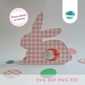 Osterhase - Schokoladenhalter, Digitale Plotterdatei, Mitbringsel, Gastgeschenk