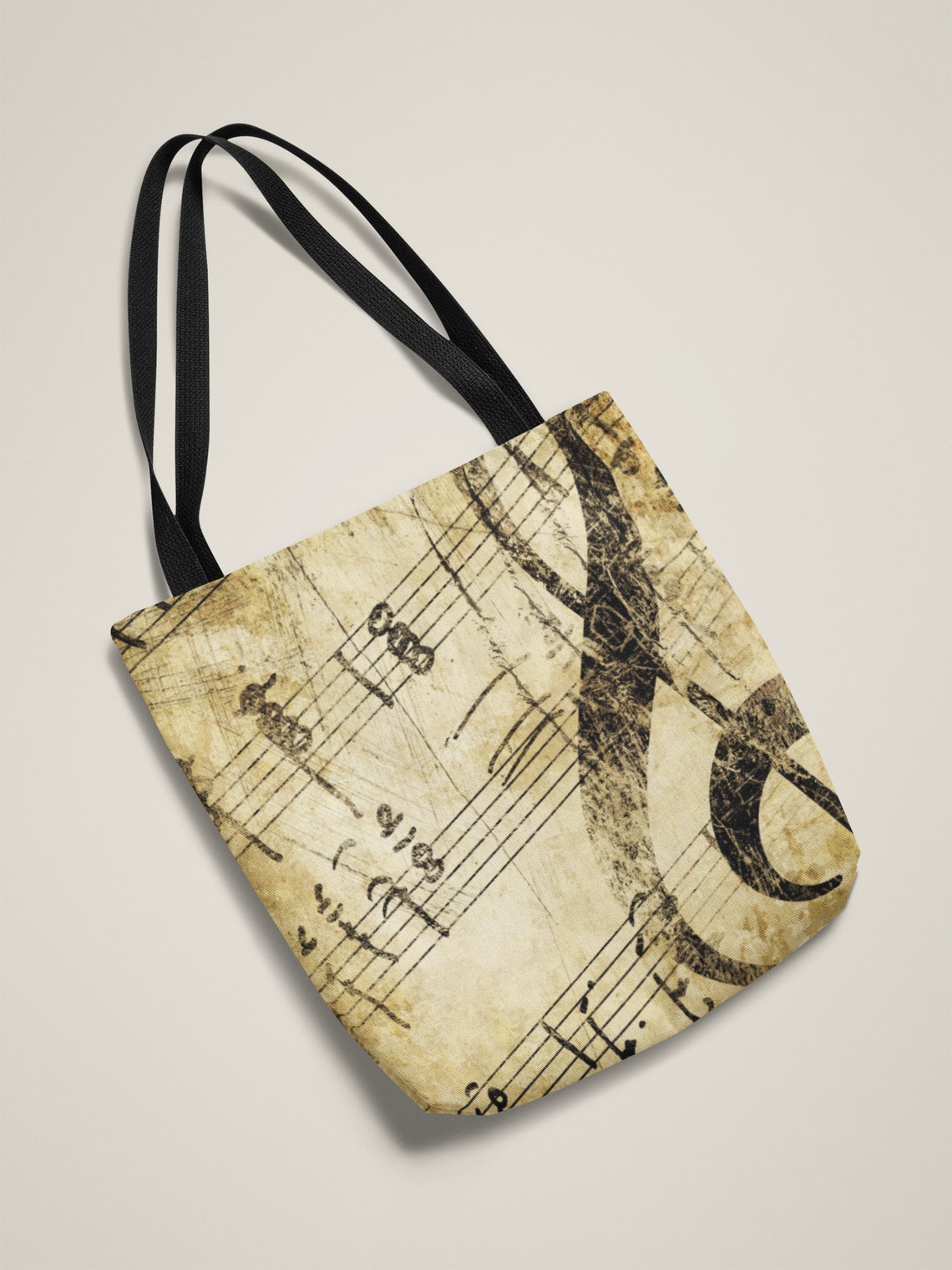 Vintage Sheet Music Tote Bag Gift for Musician Shoulder Bag Etsy