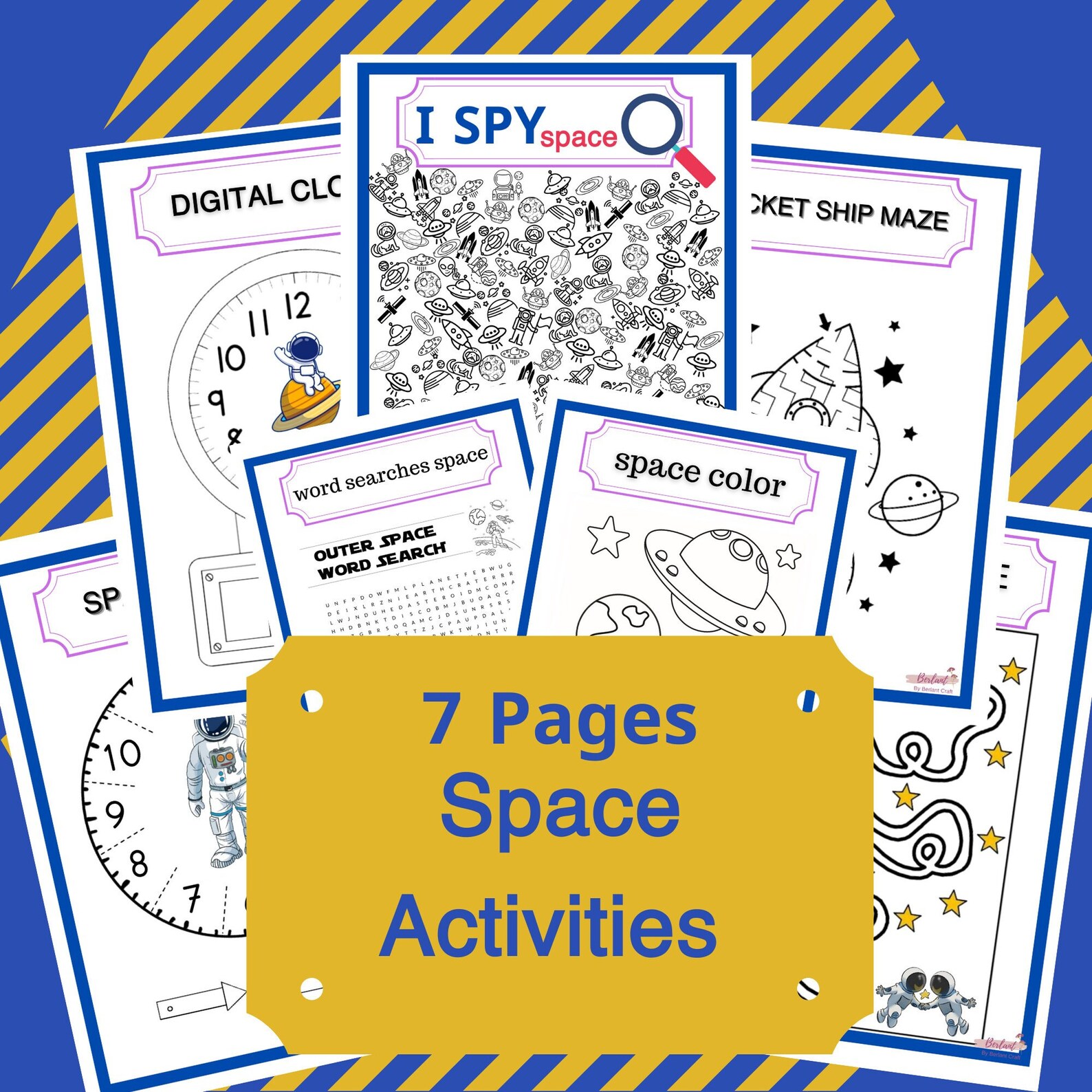 Space Learning Pages 7 Pages Space Activity, Road Trip Activity, School Game and Activity ...
