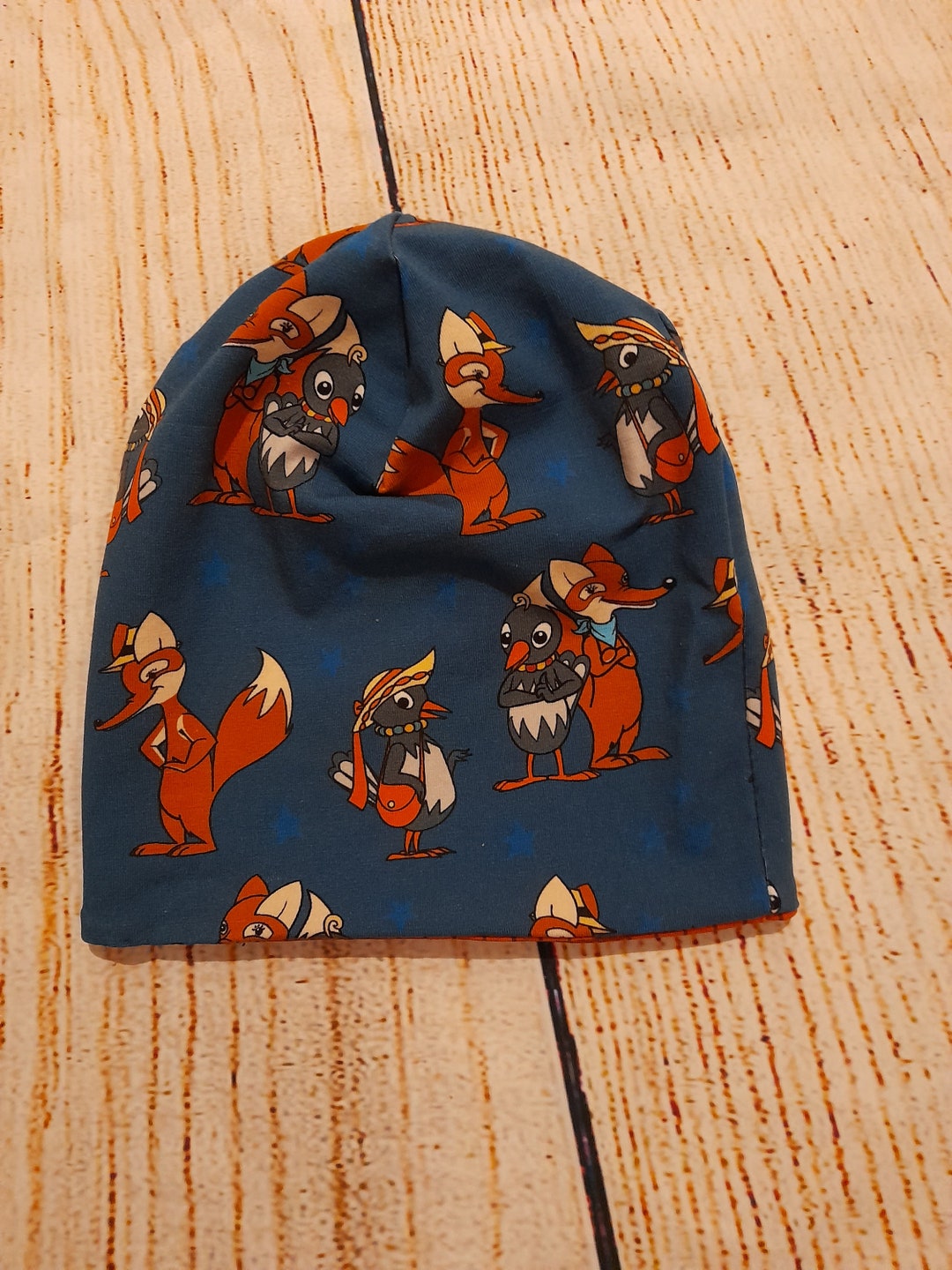 Reversible Beanie Head Circumference 46 Cm Etsy