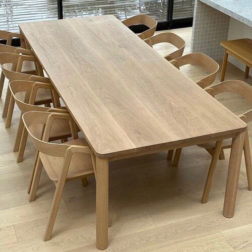 Parsons Dining Table White Oak Etsy