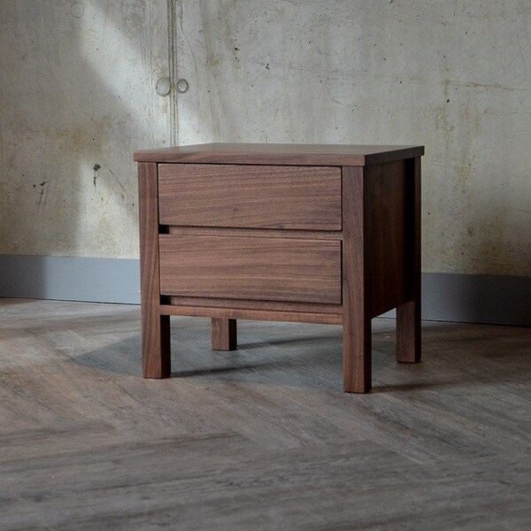 Wood Nightstand Etsy