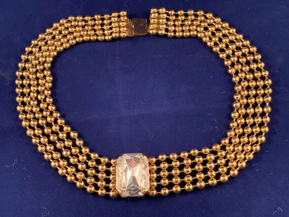 Multi Strand Gold Necklace - #1125 - image 3