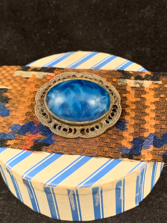 Pretty Blue Stone Pin - #1083